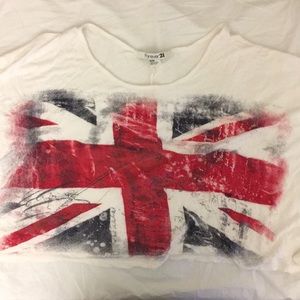 Flowy Forever 21 UK Flag Crop Top